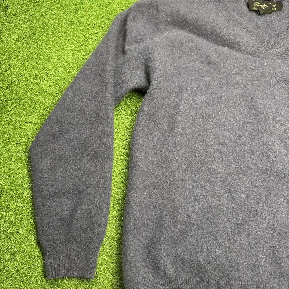 Pronto Uomo Cotton Cashmere Sweater Mens Long Sleeve V Neck Size M/S - Picture 7 of 13